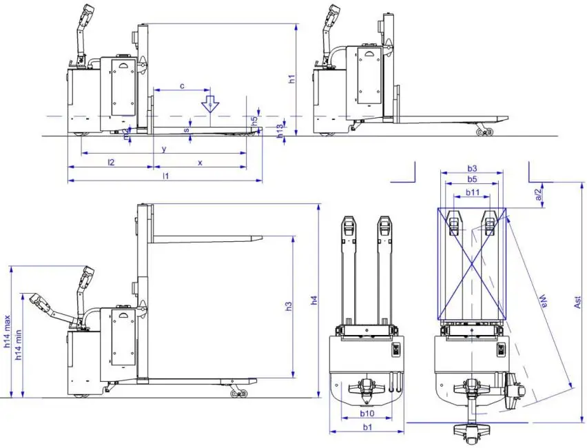 LX 20 Edelstahl V2A Elektro-Deichselstapler 8